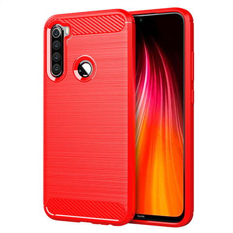 Custodia Silicone Cover Morbida Line C01 per Xiaomi Redmi Note 8 (2021) Rosso