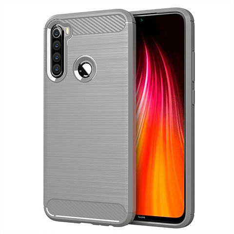 Custodia Silicone Cover Morbida Line C01 per Xiaomi Redmi Note 8 Argento