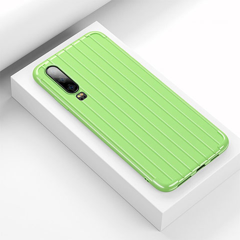 Custodia Silicone Cover Morbida Line C02 per Huawei P30 Verde