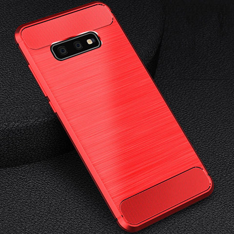 Custodia Silicone Cover Morbida Line C02 per Samsung Galaxy S10e Rosso