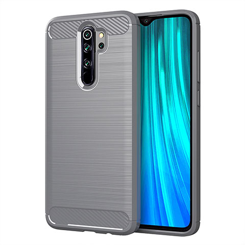 Custodia Silicone Cover Morbida Line C03 per Xiaomi Redmi Note 8 Pro Argento