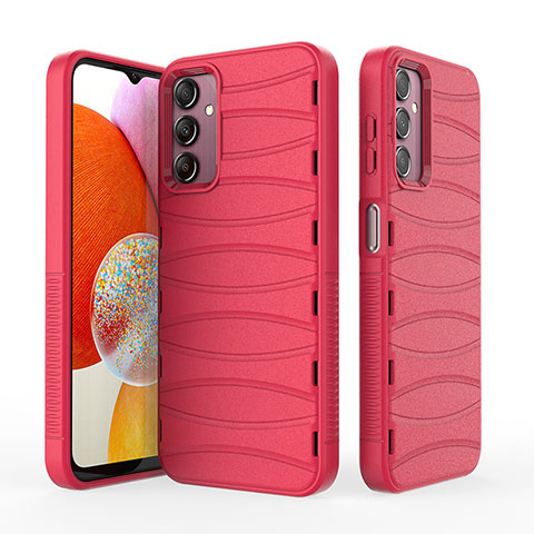 Custodia Silicone Cover Morbida Line KC1 per Samsung Galaxy A14 4G Rosso