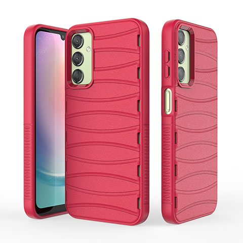 Custodia Silicone Cover Morbida Line KC1 per Samsung Galaxy A24 4G Rosso