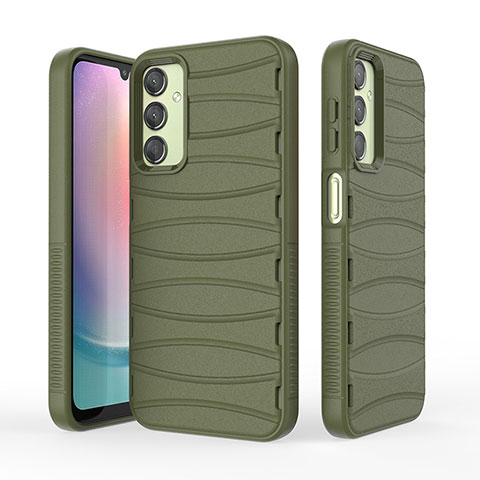 Custodia Silicone Cover Morbida Line KC1 per Samsung Galaxy A25 5G Verde