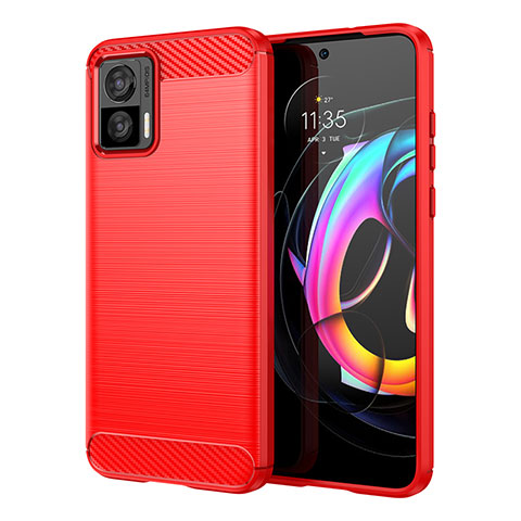 Custodia Silicone Cover Morbida Line MF1 per Motorola Moto Edge 30 Lite 5G Rosso