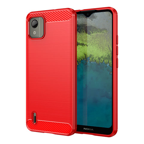 Custodia Silicone Cover Morbida Line MF1 per Nokia C110 Rosso