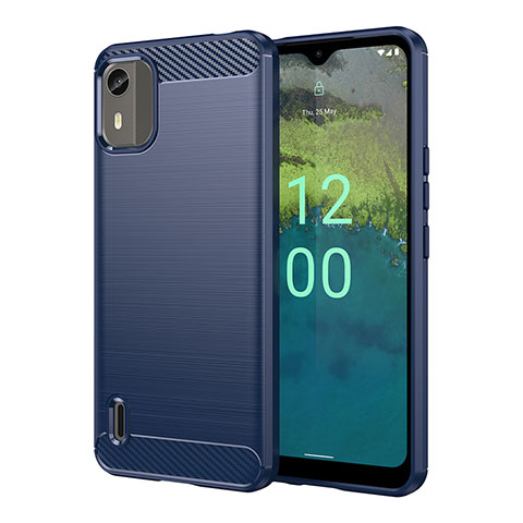 Custodia Silicone Cover Morbida Line MF1 per Nokia C12 Pro Blu