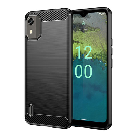 Custodia Silicone Cover Morbida Line MF1 per Nokia C12 Pro Nero