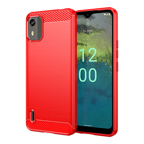 Custodia Silicone Cover Morbida Line MF1 per Nokia C12 Pro Rosso