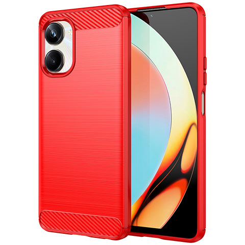 Custodia Silicone Cover Morbida Line MF1 per Realme 10 Pro 5G Rosso