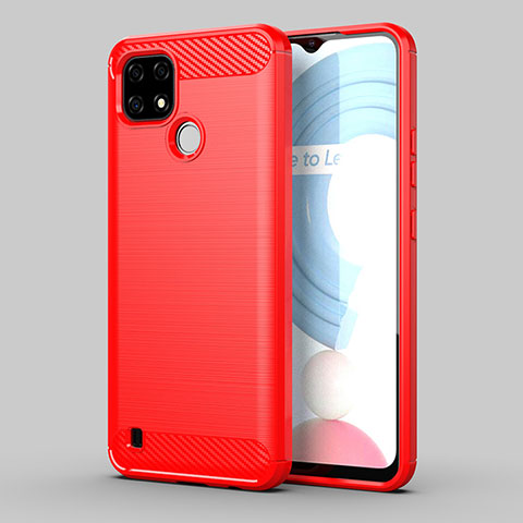 Custodia Silicone Cover Morbida Line MF1 per Realme C21Y Rosso