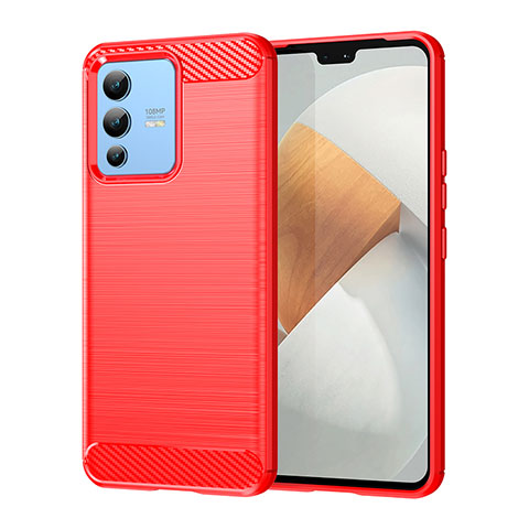 Custodia Silicone Cover Morbida Line MF1 per Vivo V23 5G Rosso