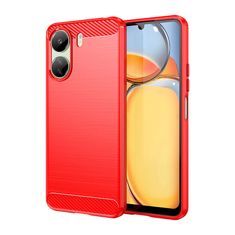 Custodia Silicone Cover Morbida Line MF1 per Xiaomi Poco C65 Rosso