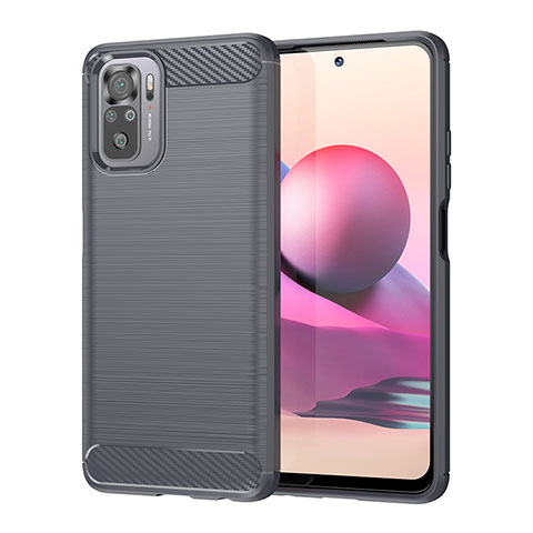 Custodia Silicone Cover Morbida Line MF1 per Xiaomi Redmi Note 10 4G Grigio