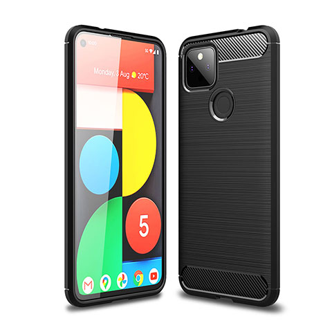 Custodia Silicone Cover Morbida Line per Google Pixel 5a 5G Nero