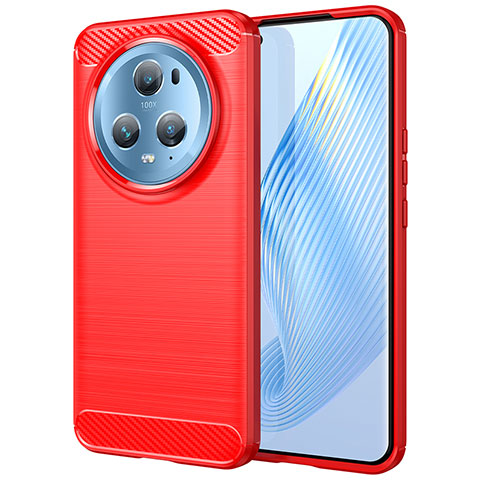 Custodia Silicone Cover Morbida Line per Huawei Honor Magic5 Pro 5G Rosso