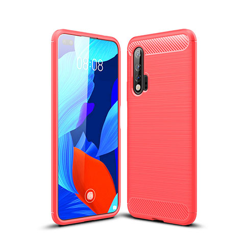 Custodia Silicone Cover Morbida Line per Huawei Nova 6 Rosso