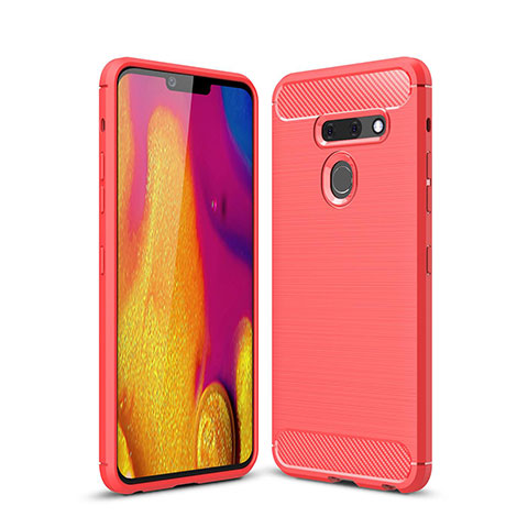 Custodia Silicone Cover Morbida Line per LG G8 ThinQ Rosso