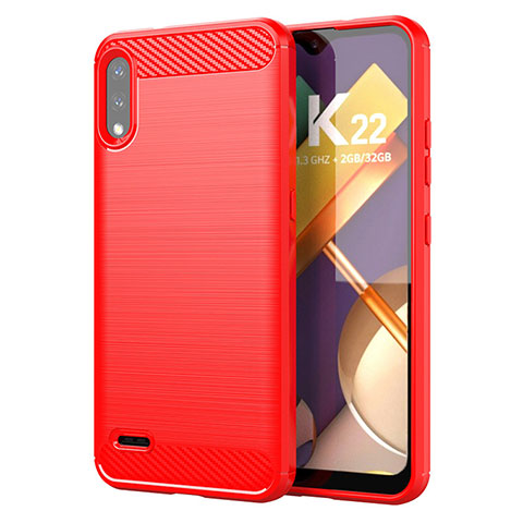 Custodia Silicone Cover Morbida Line per LG K22 Rosso