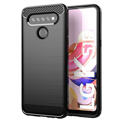 Custodia Silicone Cover Morbida Line per LG K51S Nero