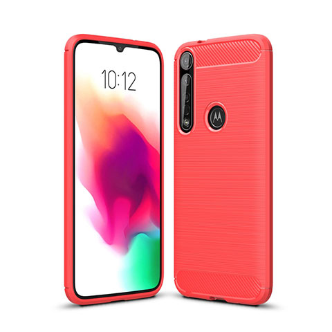 Custodia Silicone Cover Morbida Line per Motorola Moto G8 Plus Rosso