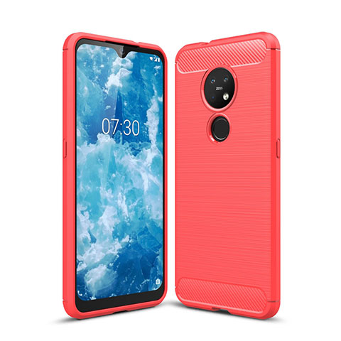 Custodia Silicone Cover Morbida Line per Nokia 6.2 Rosso