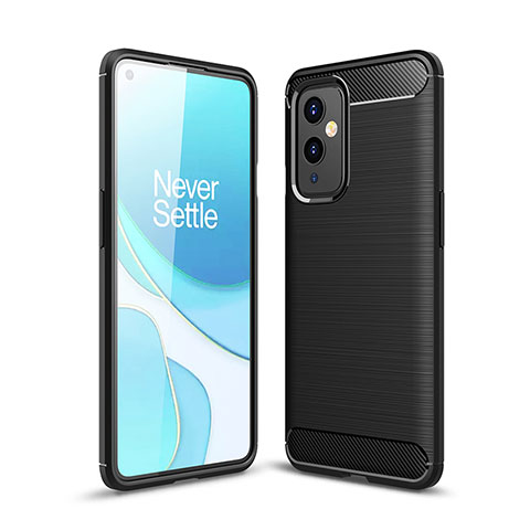 Custodia Silicone Cover Morbida Line per OnePlus 9 5G Nero