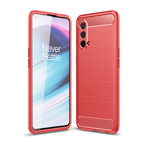 Custodia Silicone Cover Morbida Line per OnePlus Nord CE 5G Rosso