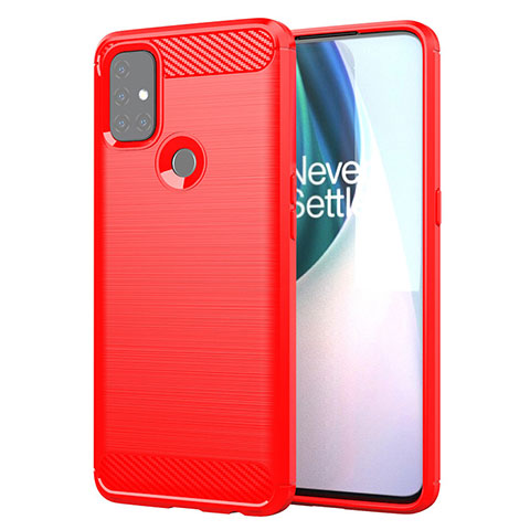 Custodia Silicone Cover Morbida Line per OnePlus Nord N10 5G Rosso