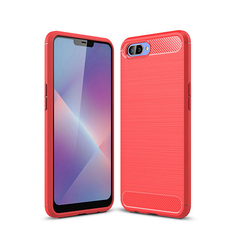 Custodia Silicone Cover Morbida Line per Oppo A12e Rosso