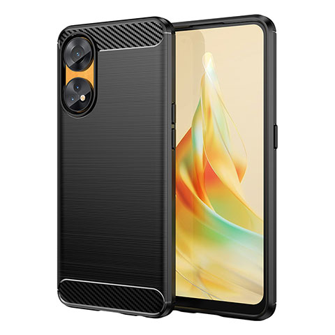 Custodia Silicone Cover Morbida Line per Oppo Reno8 T 4G Nero