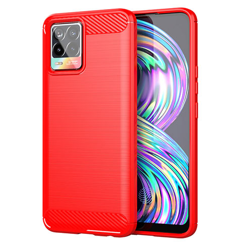 Custodia Silicone Cover Morbida Line per Realme 8 Pro Rosso