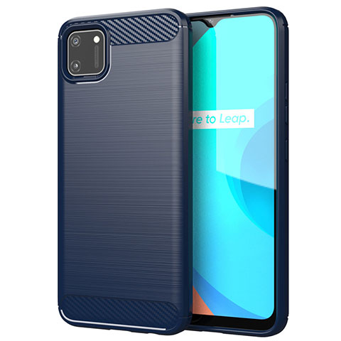 Custodia Silicone Cover Morbida Line per Realme C11 Blu