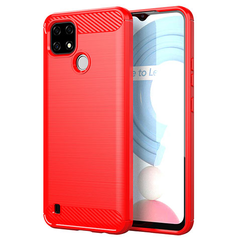 Custodia Silicone Cover Morbida Line per Realme C21 Rosso