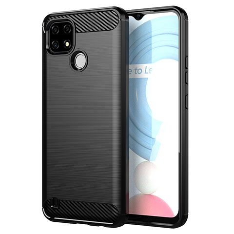 Custodia Silicone Cover Morbida Line per Realme C21Y Nero