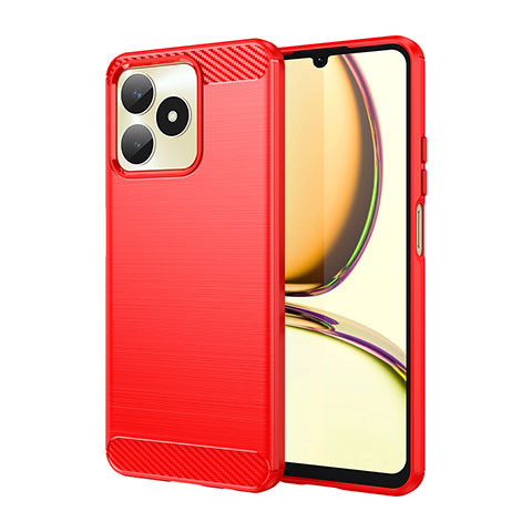 Custodia Silicone Cover Morbida Line per Realme C53 Rosso