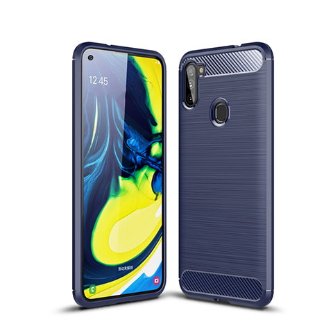 Custodia Silicone Cover Morbida Line per Samsung Galaxy A11 Blu