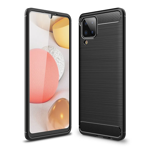 Custodia Silicone Cover Morbida Line per Samsung Galaxy A12 Nero