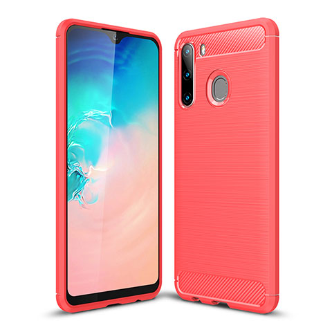 Custodia Silicone Cover Morbida Line per Samsung Galaxy A21 European Rosso