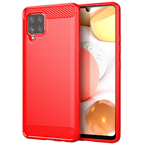 Custodia Silicone Cover Morbida Line per Samsung Galaxy A42 5G Rosso