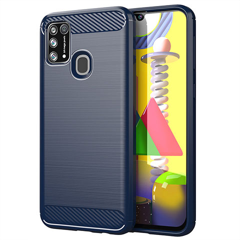 Custodia Silicone Cover Morbida Line per Samsung Galaxy M31 Blu