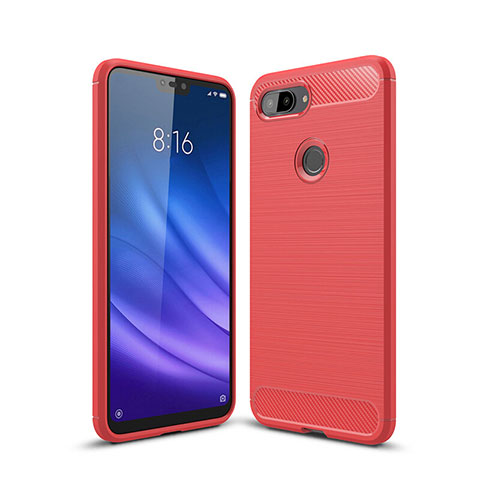 Custodia Silicone Cover Morbida Line per Xiaomi Mi 8 Lite Rosso