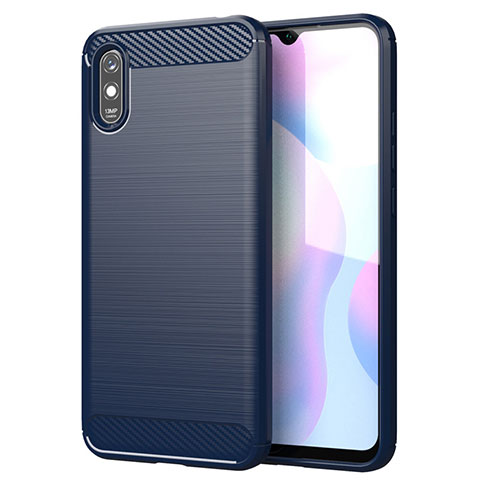 Custodia Silicone Cover Morbida Line per Xiaomi Redmi 9A Blu