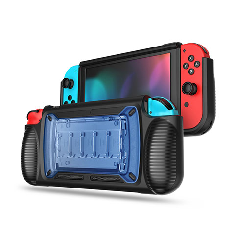 Custodia Silicone Cover Morbida Line S01 per Nintendo Switch Blu