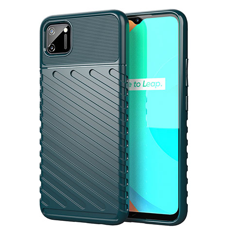 Custodia Silicone Cover Morbida Line S01 per Realme C11 Verde