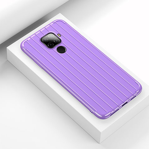 Custodia Silicone Cover Morbida Line S03 per Huawei Nova 5i Pro Viola