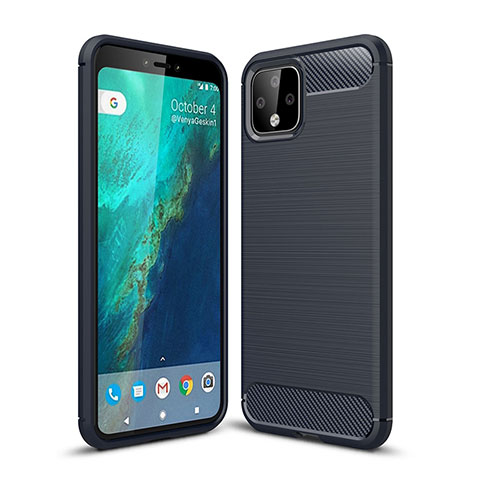 Custodia Silicone Cover Morbida Line WL1 per Google Pixel 4 XL Blu