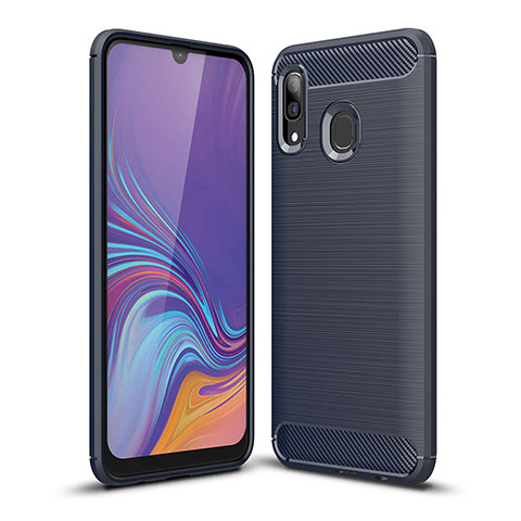 Custodia Silicone Cover Morbida Line WL1 per Samsung Galaxy A40 Blu