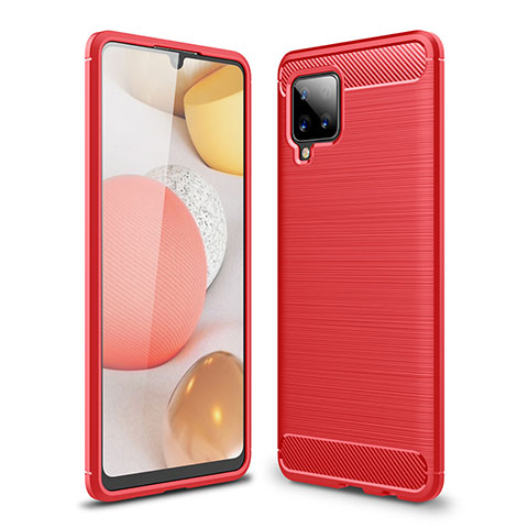 Custodia Silicone Cover Morbida Line WL1 per Samsung Galaxy A42 5G Rosso