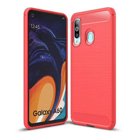 Custodia Silicone Cover Morbida Line WL1 per Samsung Galaxy A60 Rosso